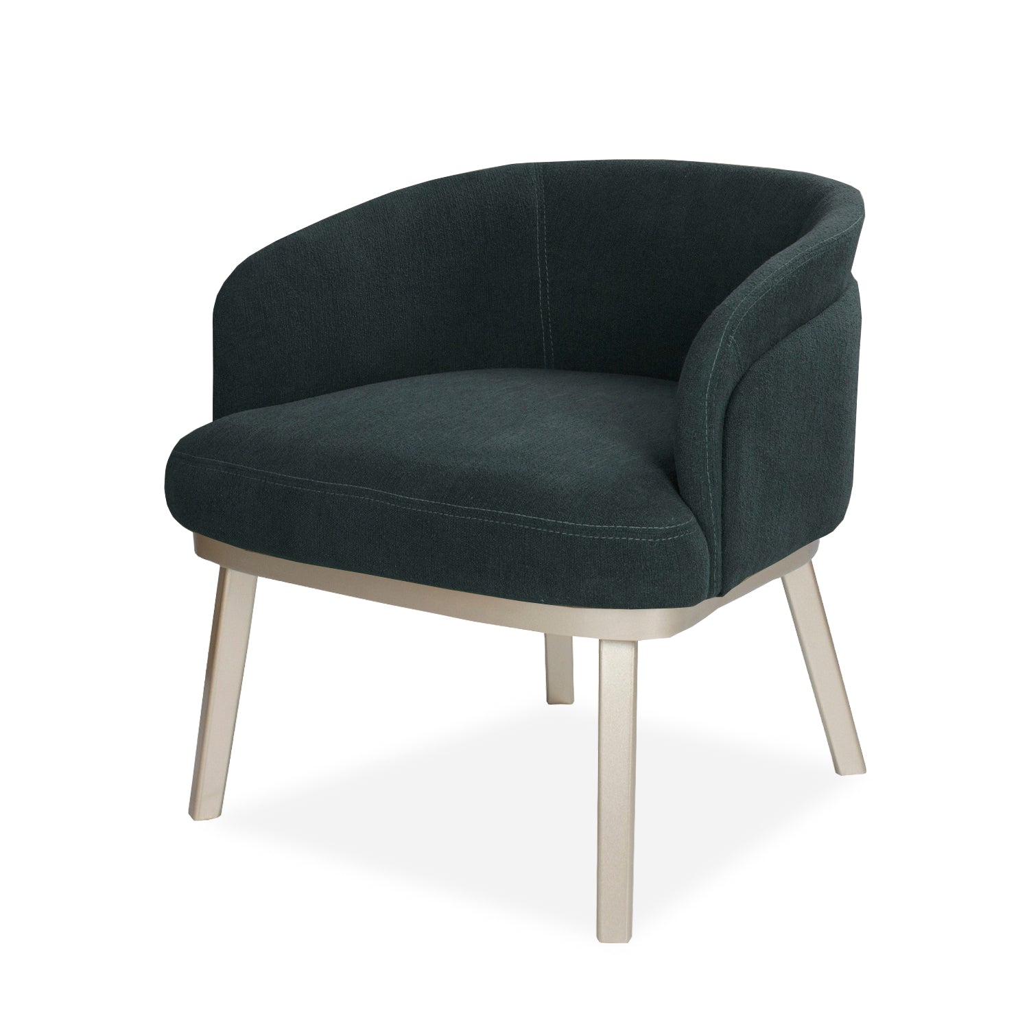 Poltrona Ginebra Chenille Indigo, Champaña