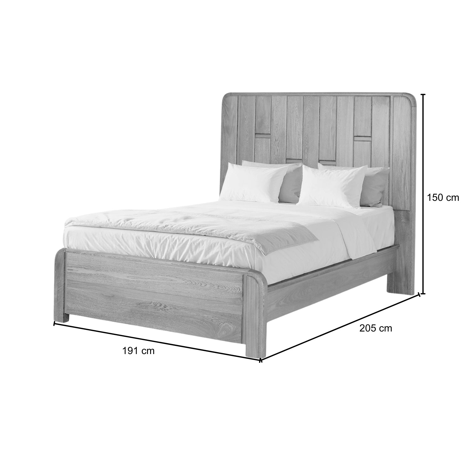 Cama Queen Ceratto Roble Natural