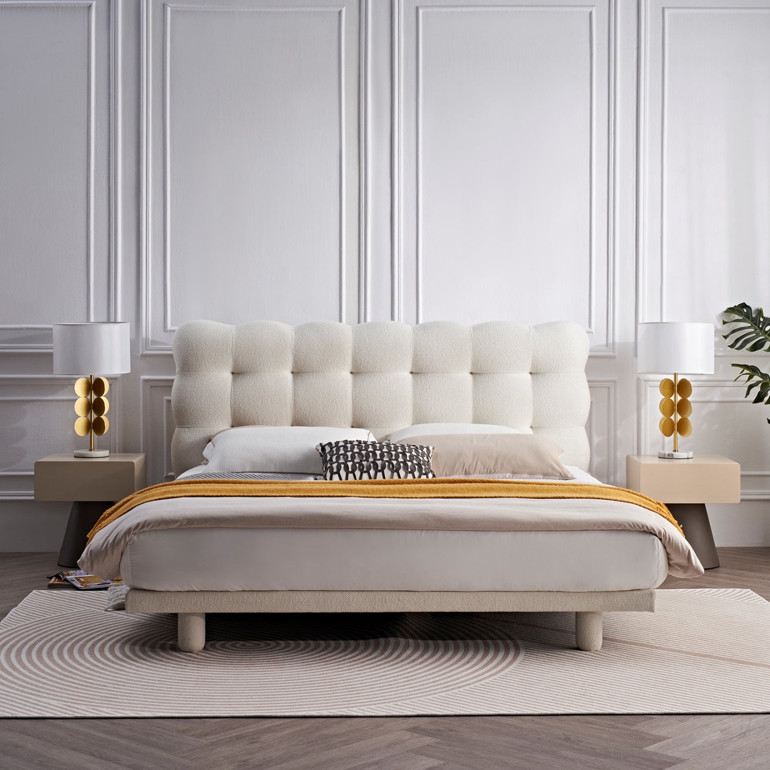 Cama Queen Toby Crudo