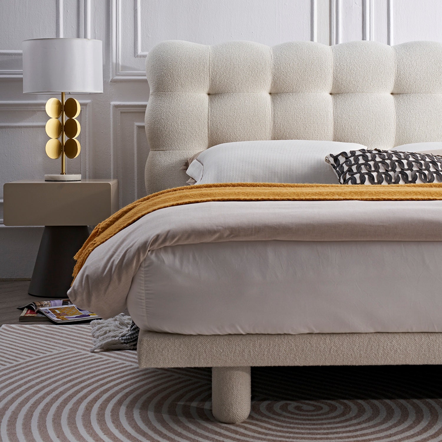 Cama Queen Toby Crudo