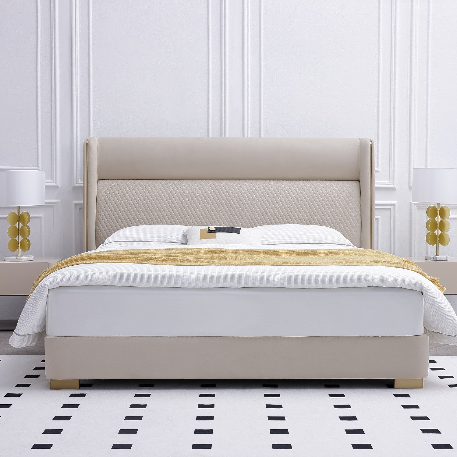 Cama Queen Vivaldi Beige