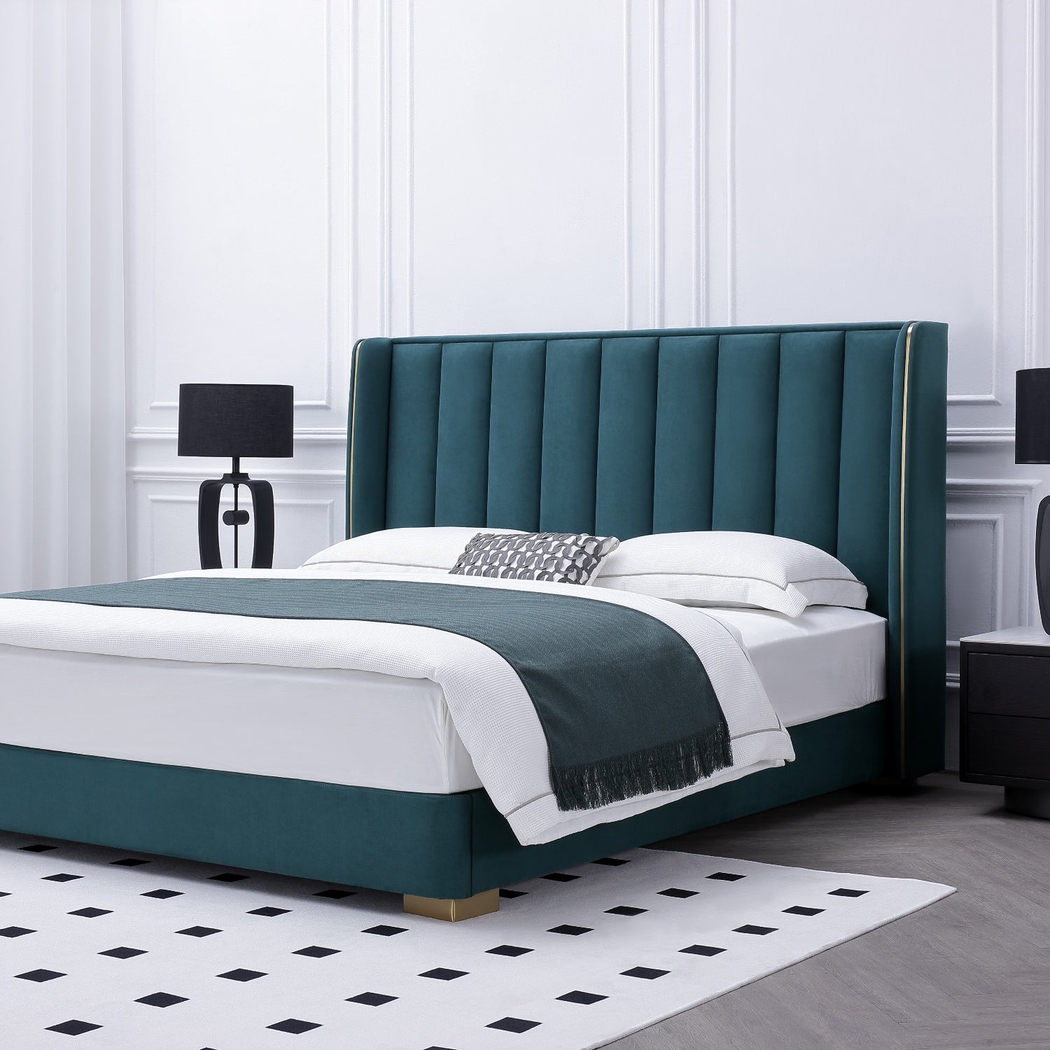 Cama King Sienna Azul