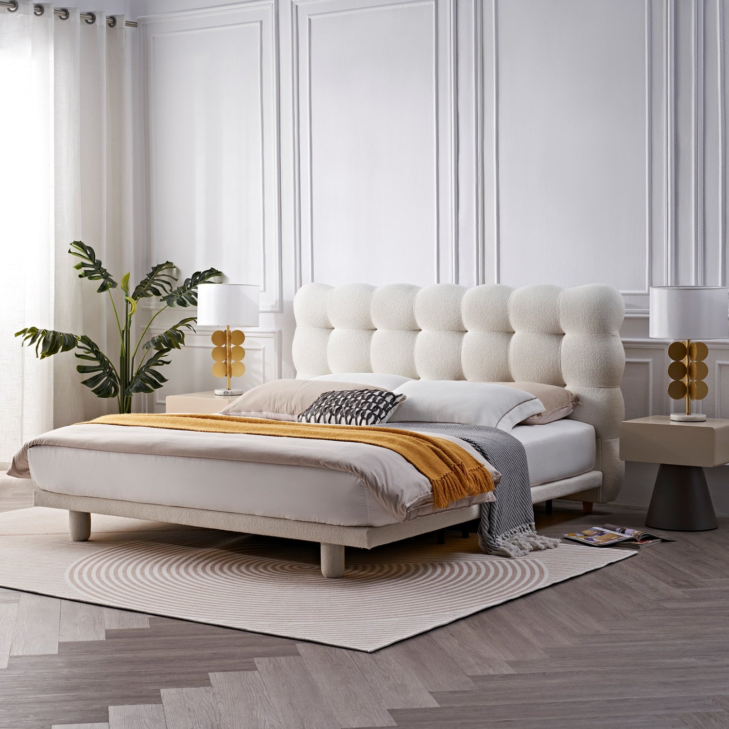 Cama Queen Toby Crudo