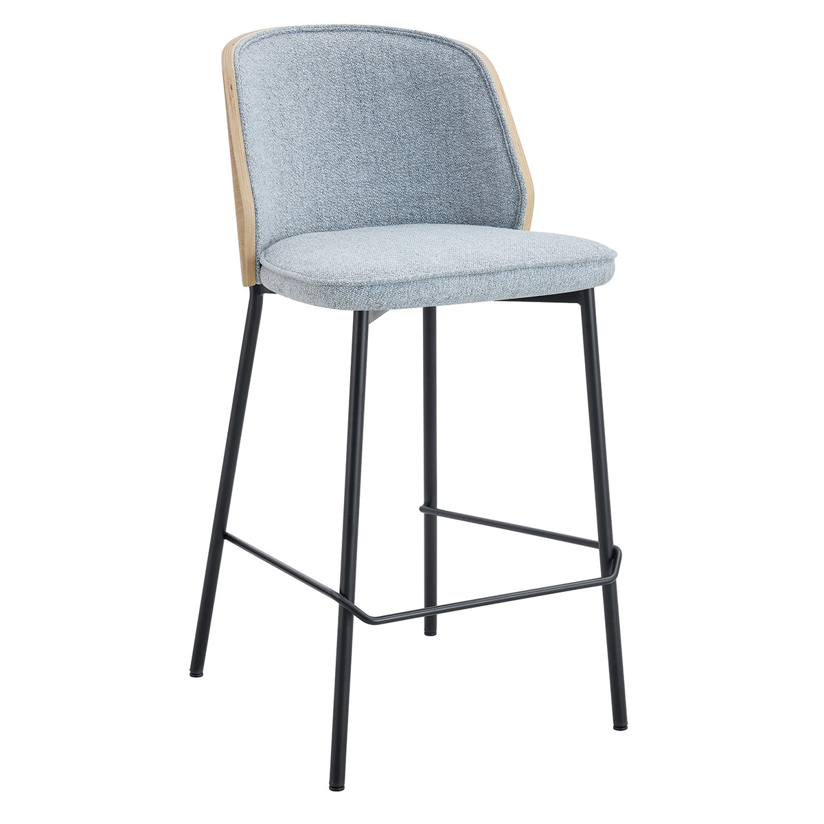 Silla para Barra Kim Gris, Natural