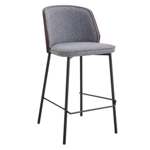 Silla para Barra Kim Gris, Nuez
