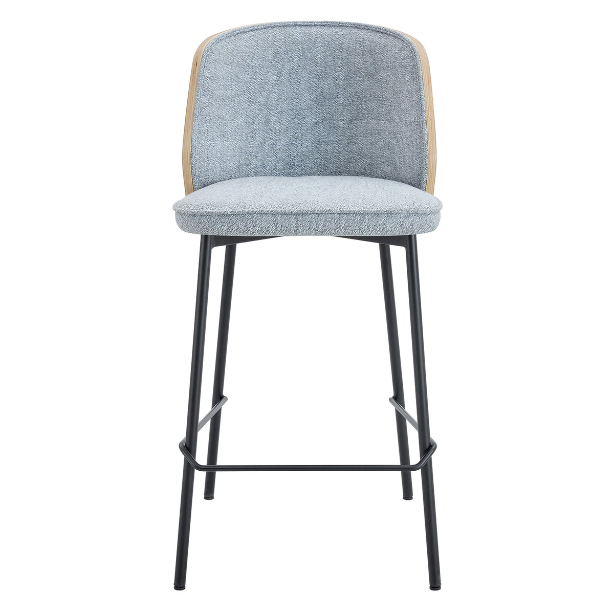 Silla para Barra Kim Gris, Natural