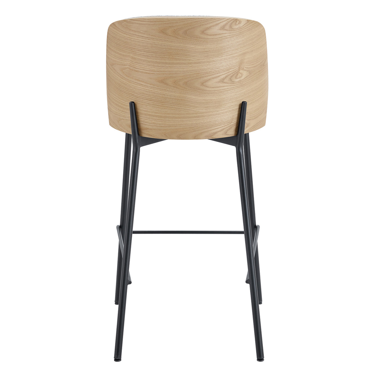 Silla para Barra Kim Gris, Natural