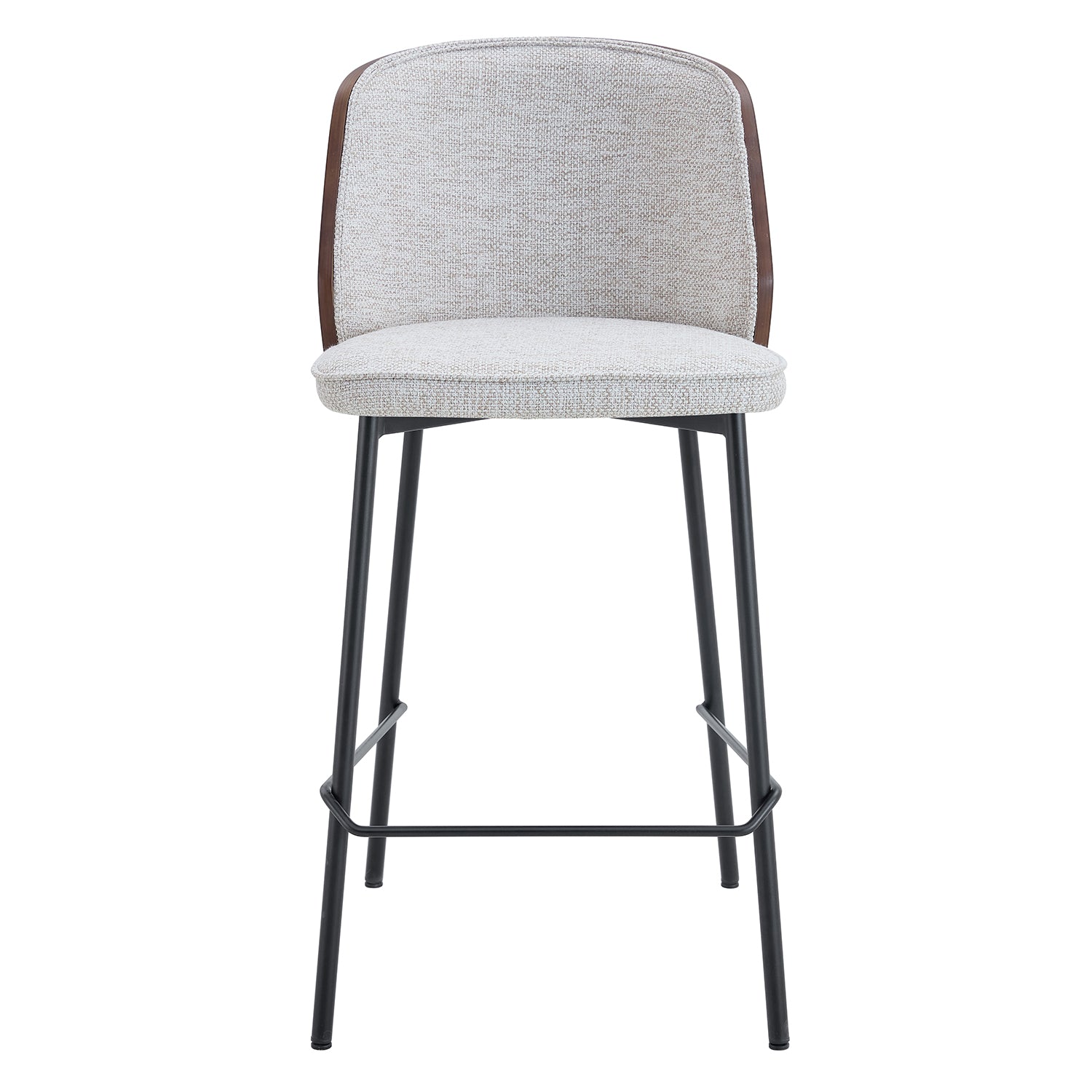 Silla para Barra Kim Beige, Nuez