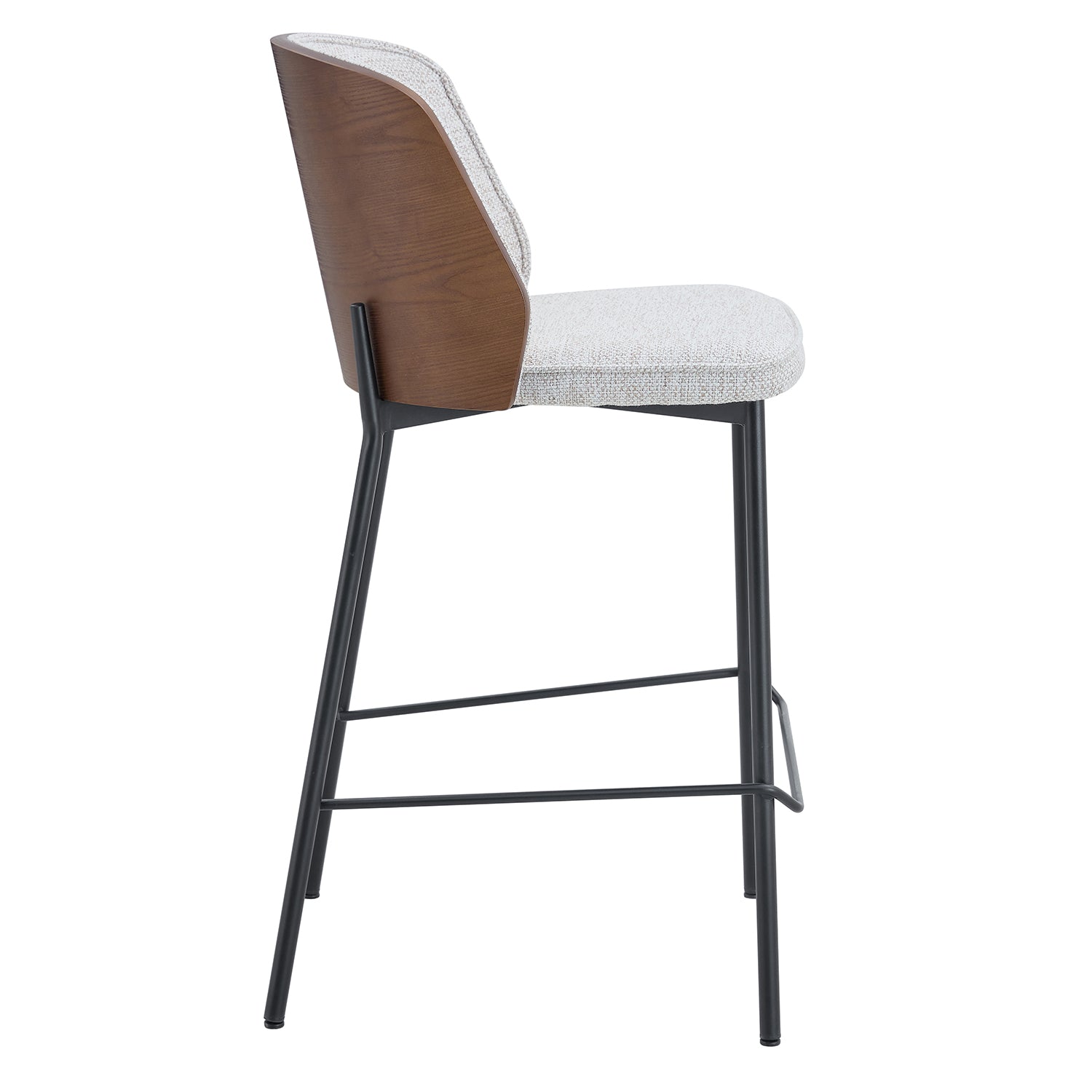 Silla para Barra Kim Beige, Nuez