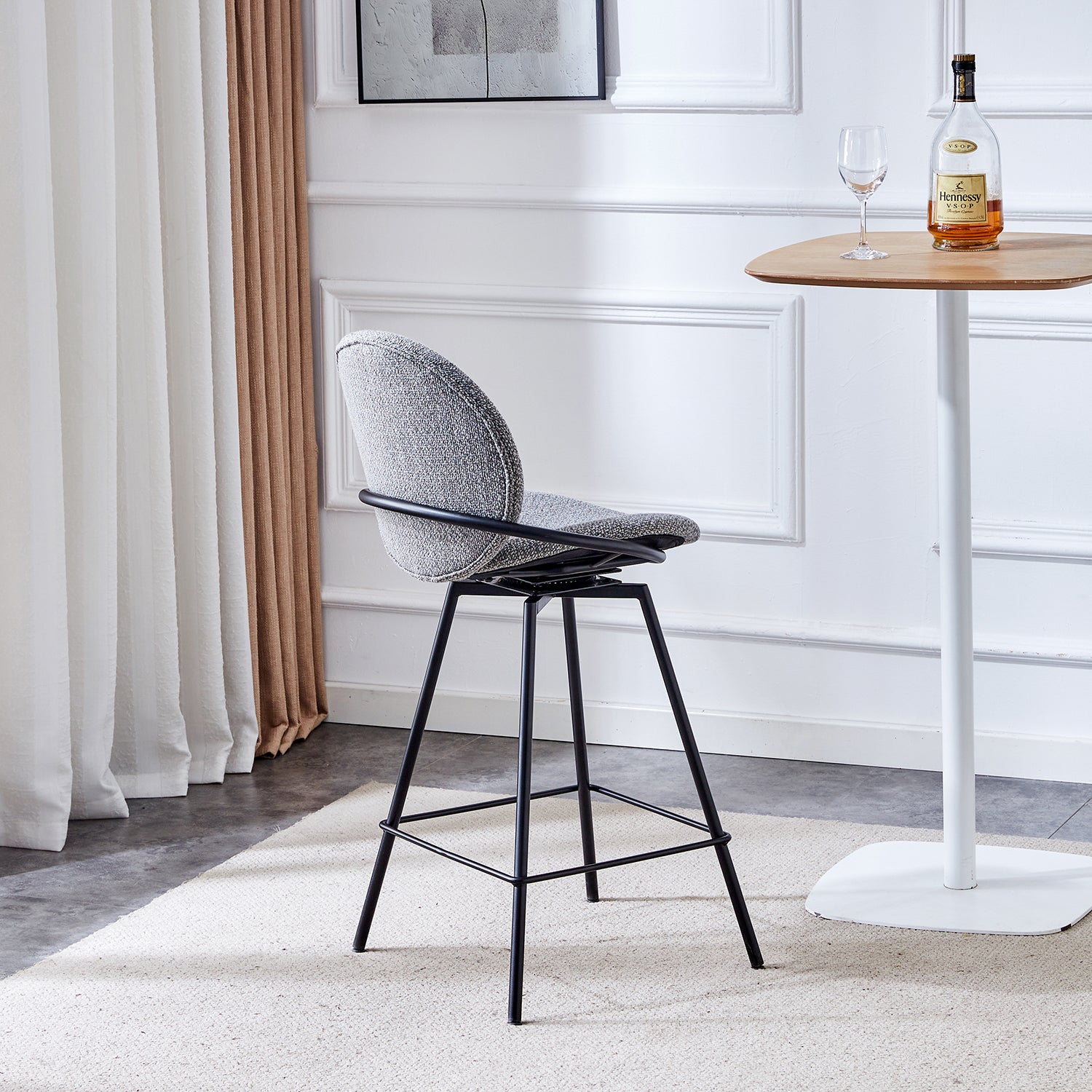 Silla para Barra Alec Gris Giratoria
