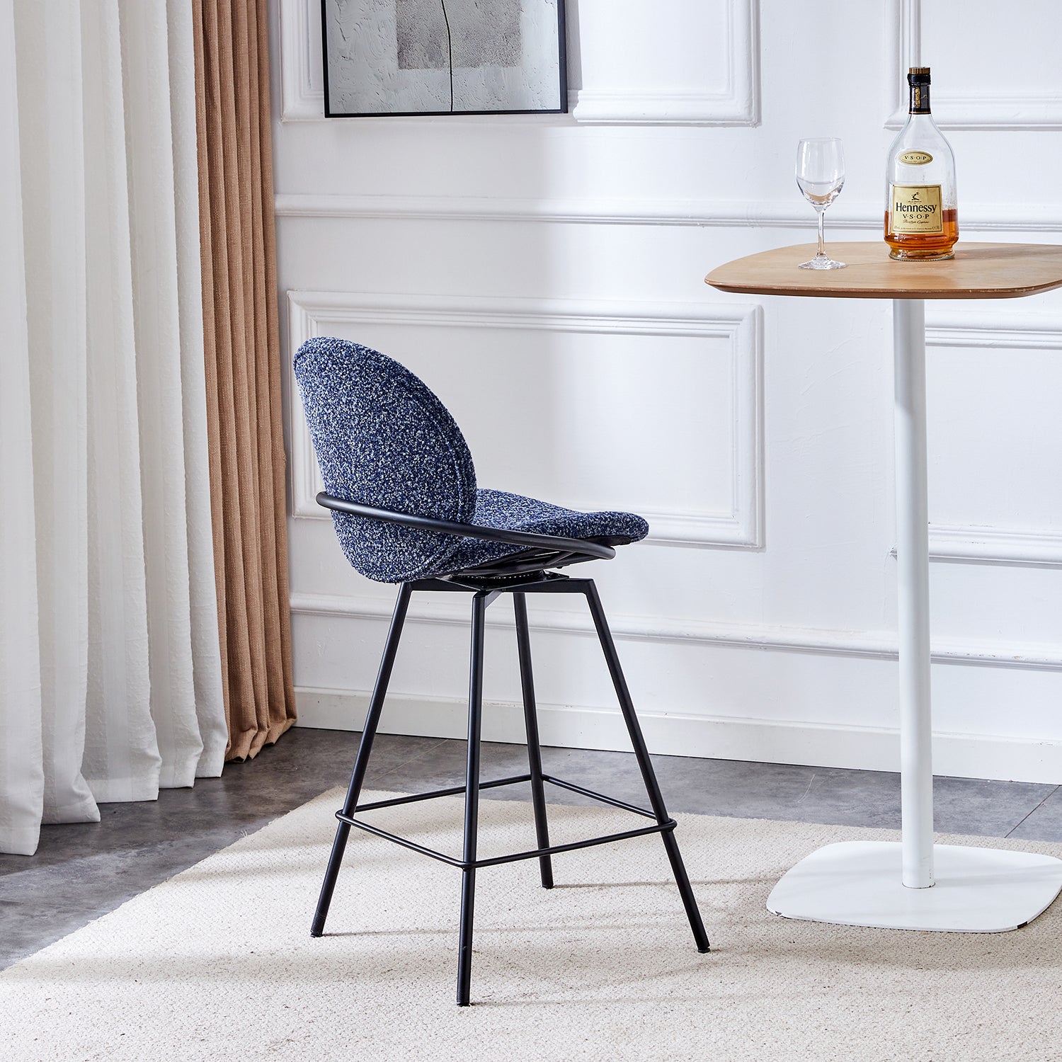 Silla para Barra Alec Azul Giratoria