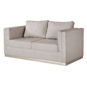 Sofá 2 Puestos Connor Lino Azafran Crudo, Champaña