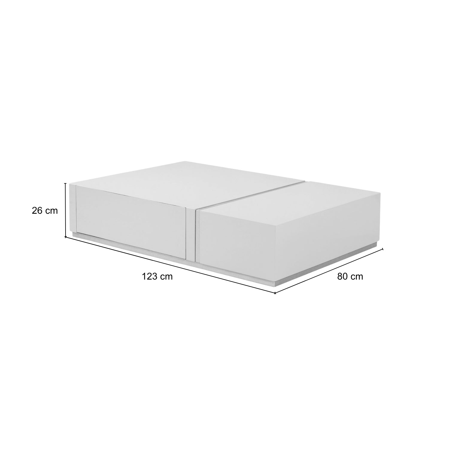 Mesa De Centro Lizzi Greige, Champaña Premium