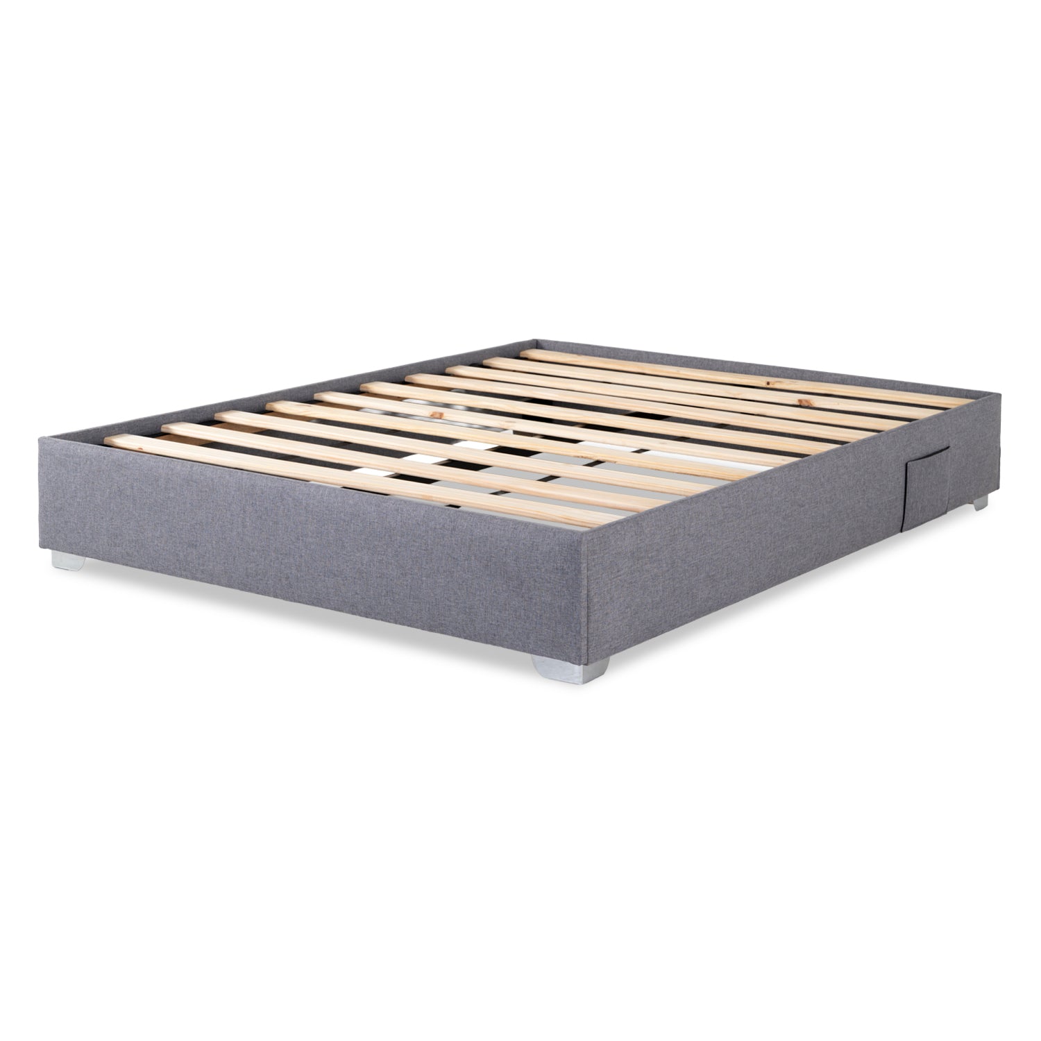 Base Cama Doble Pier Desarmable Gris