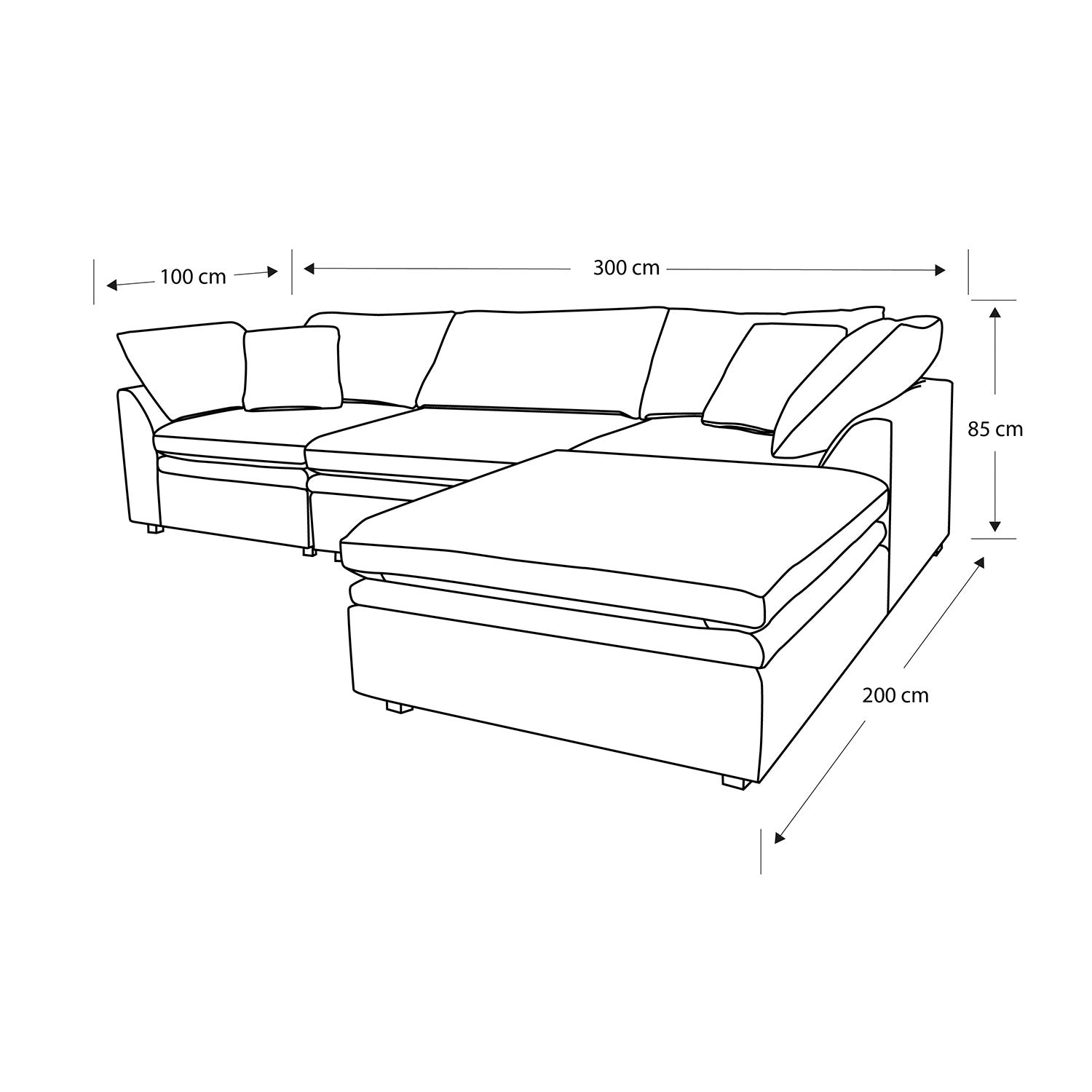 Sala Funcional Vicka Velvet Serena Crema