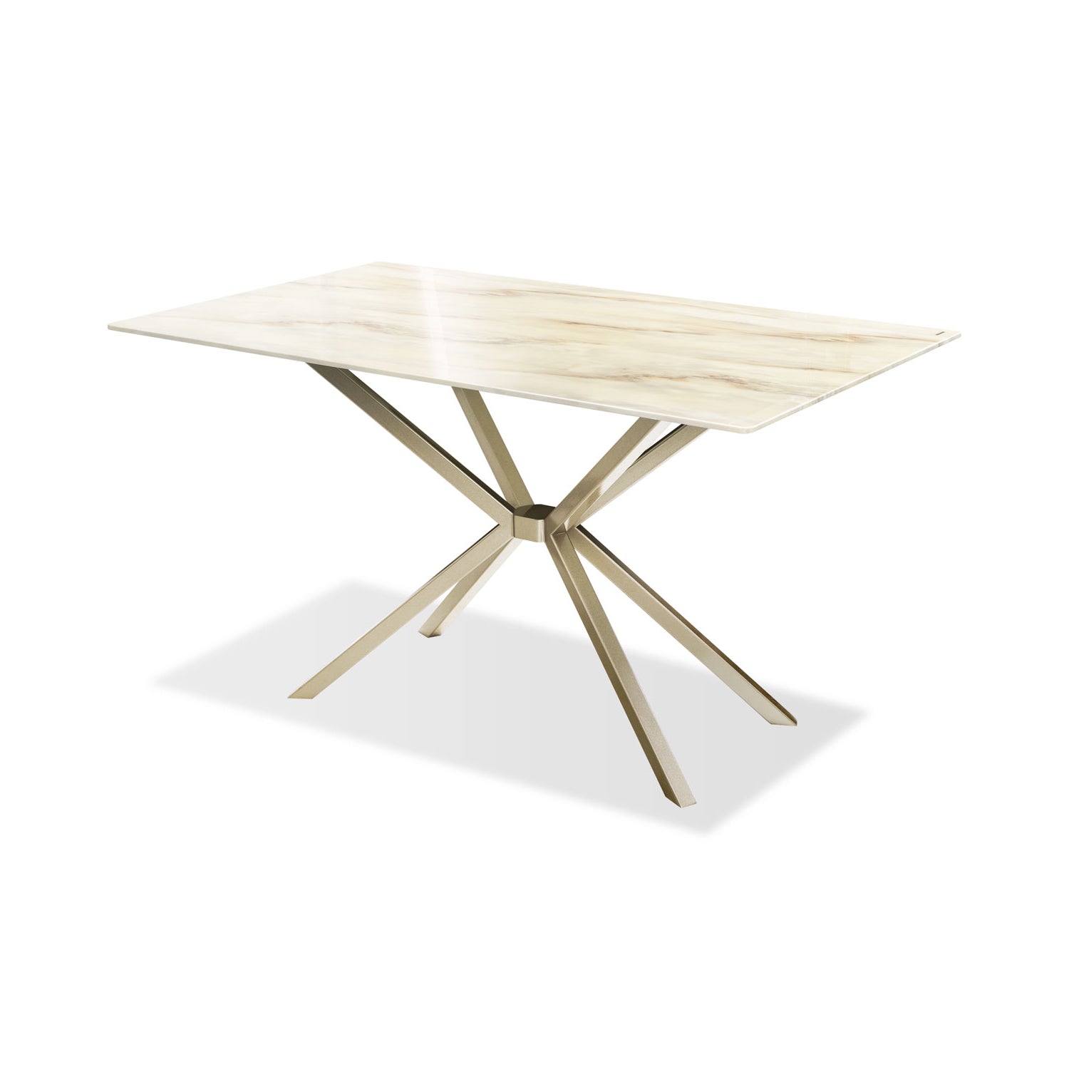 Comedor 6 Puestos Sevilla Eurolino Blanco Puro, Champaña Bpv