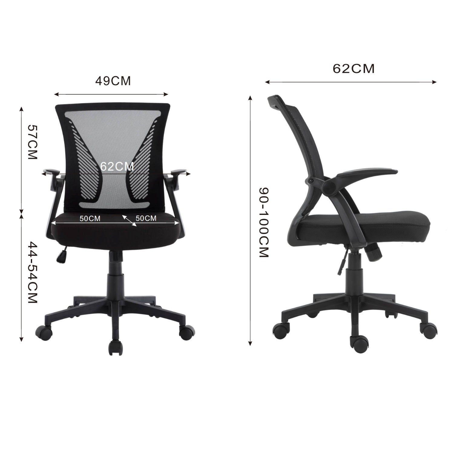 Silla Oficina Albi Negra 58X62X100