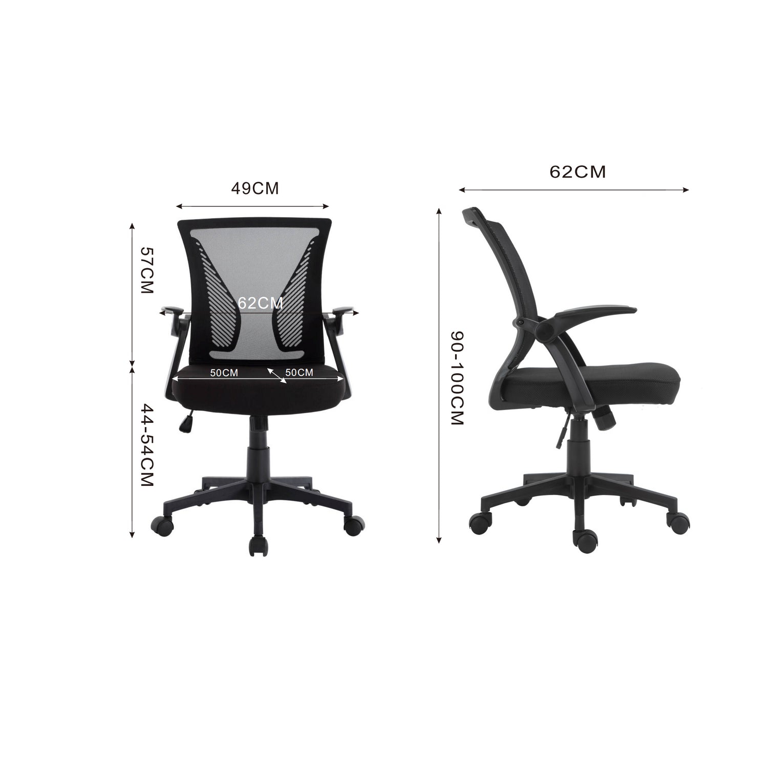 Silla Oficina  Albi Gris 58X62X100