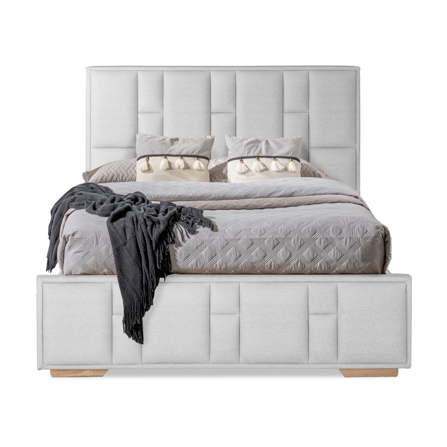 Cama Doble Thymon Eurolino Plata
