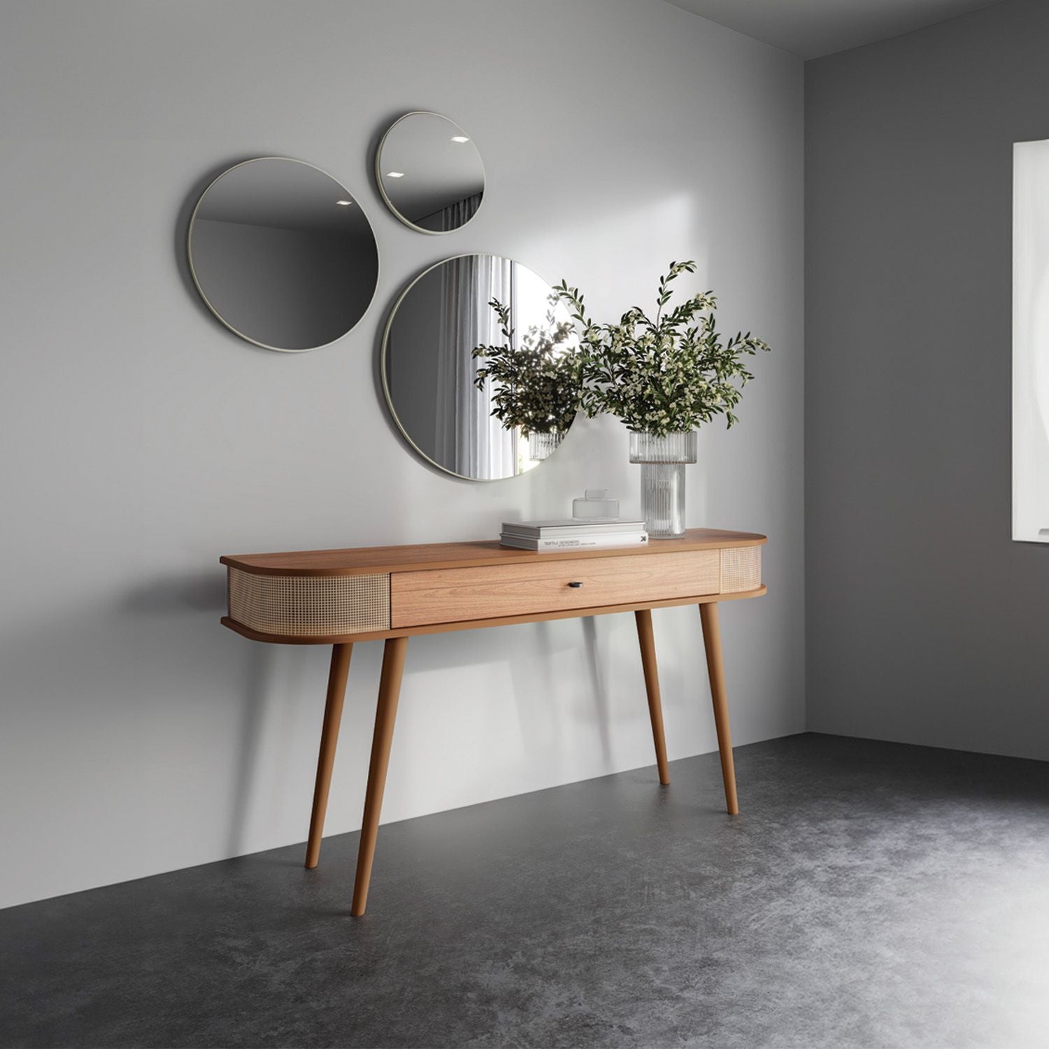 Consola Dali 140X75X37 Natural, Tejido