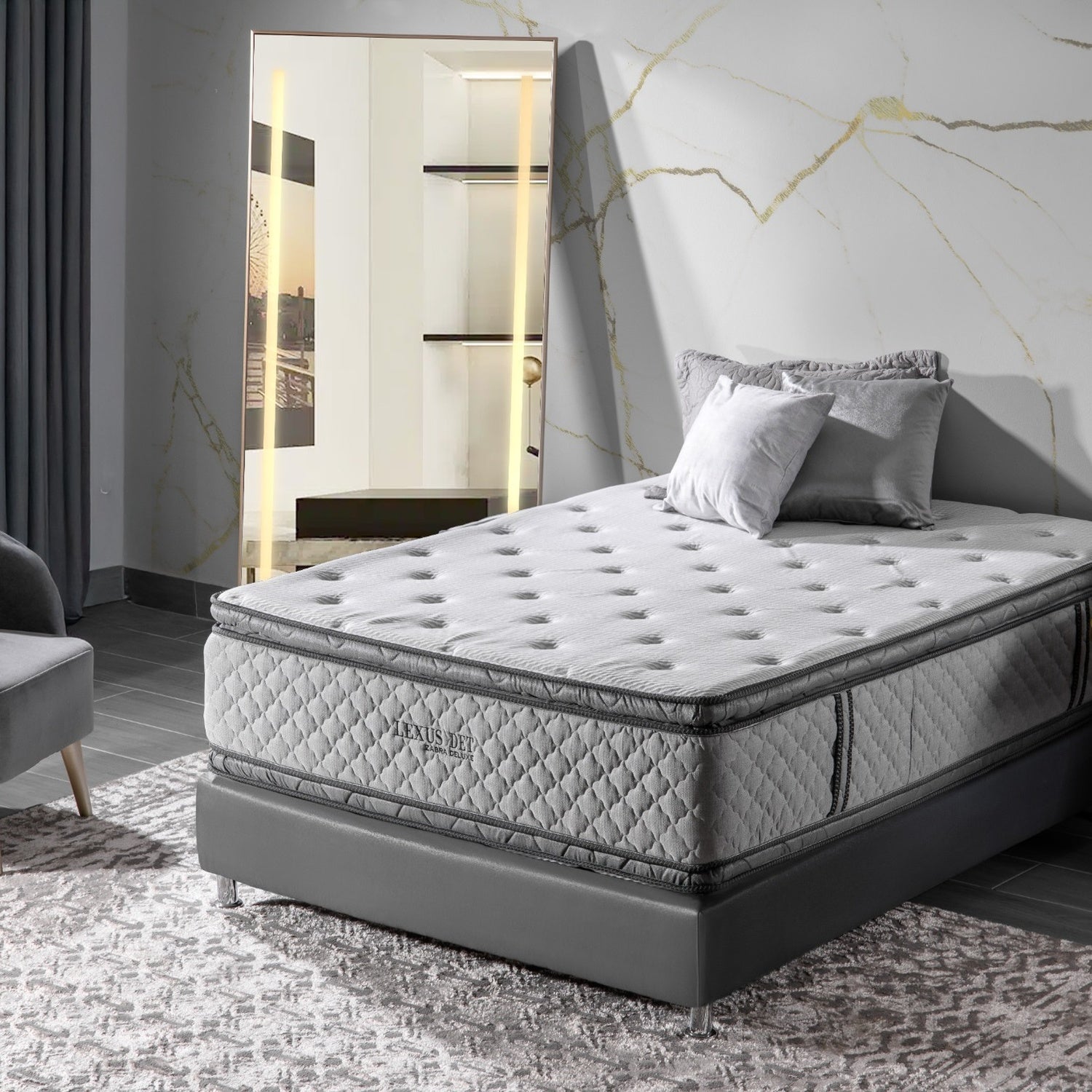 Colchón Semi Doble Lexus Deluxe Doble Euro Top (Garantia 15 años)