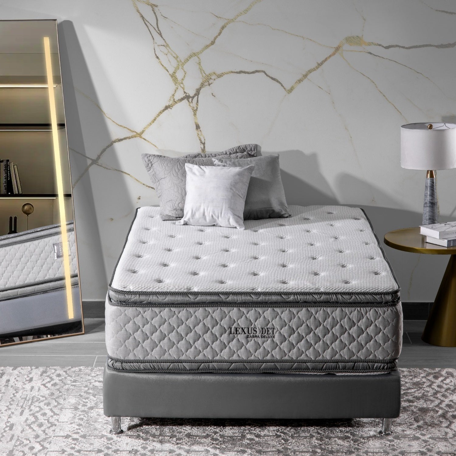 Colchón Semi Doble Lexus Deluxe Doble Euro Top (Garantia 15 años)