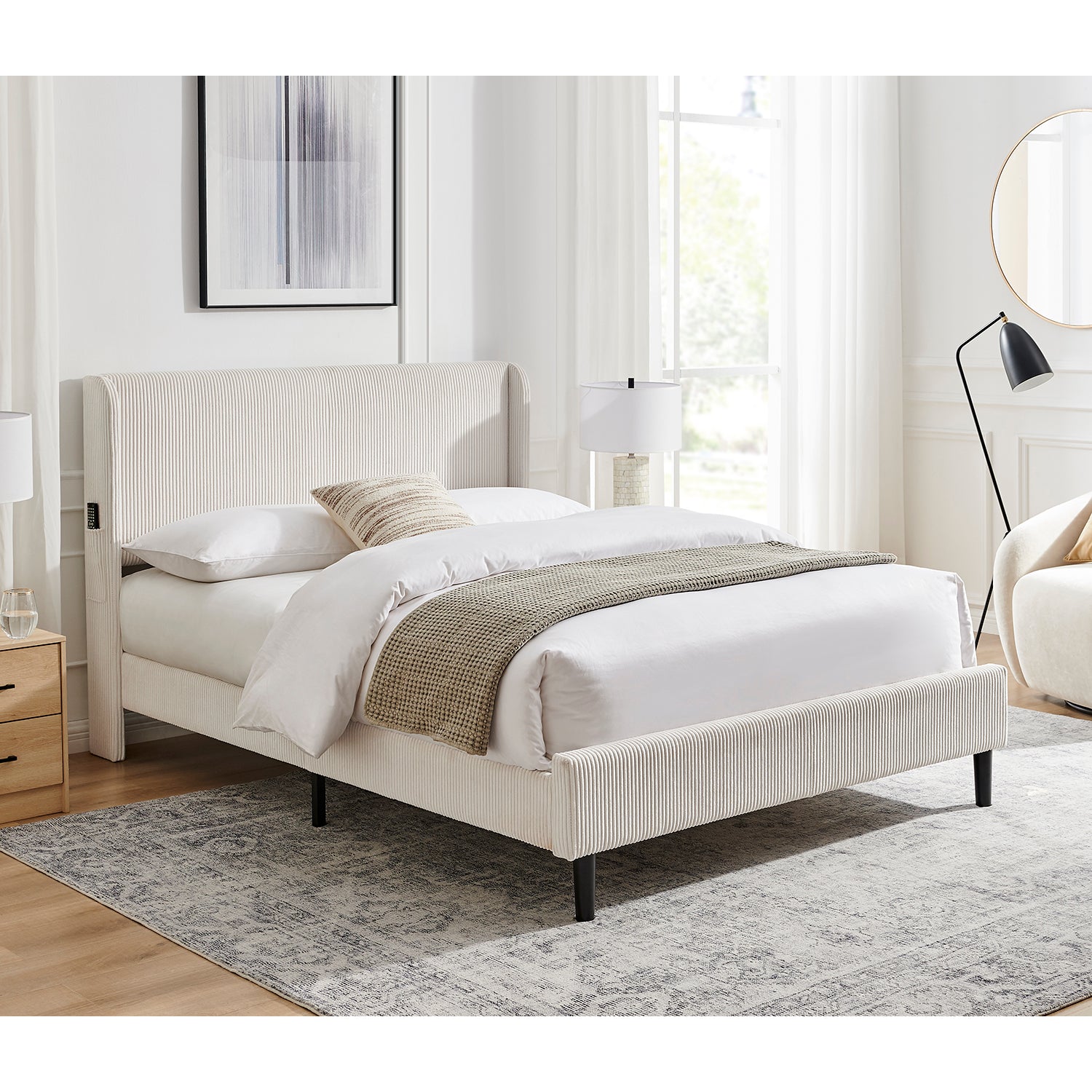 Cama Doble Alicante Crudo