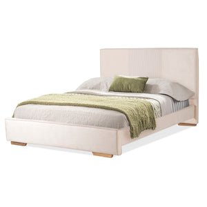 Cama Doble Tokyo Microfibra Beige, Natural
