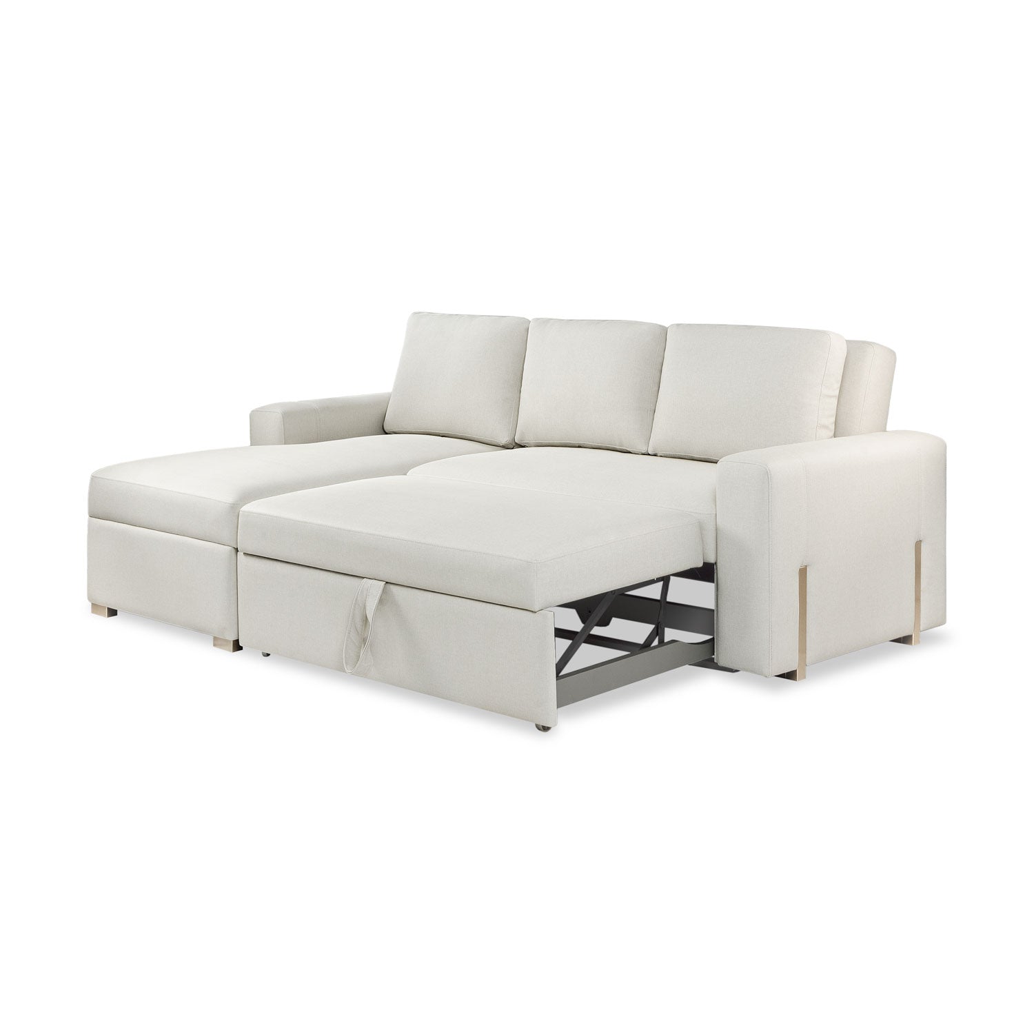 Sala Cama Sevilla Eurolino Blanco Puro, Champaña Izquierda