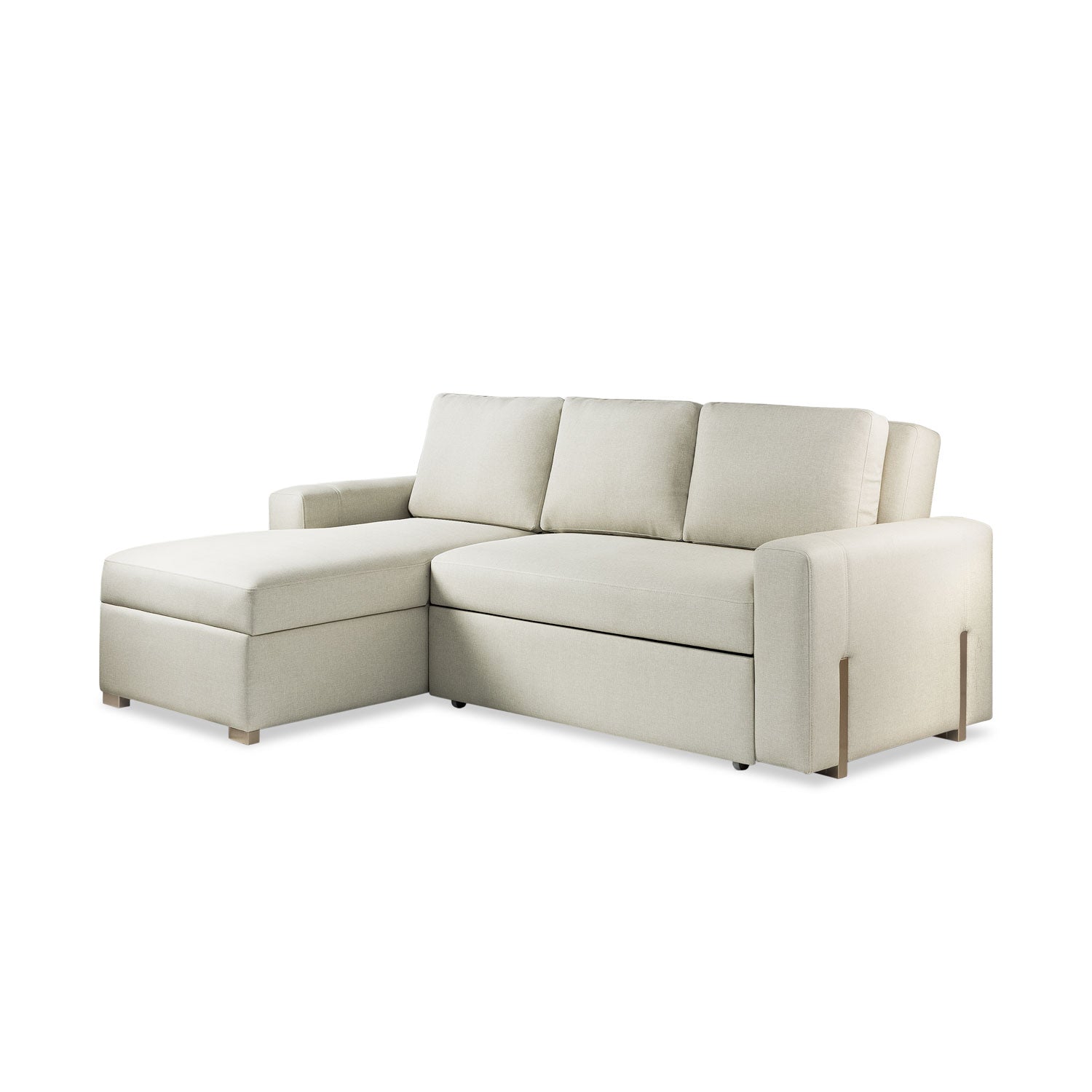 Sala Cama Sevilla Eurolino Blanco Puro, Champaña Izquierda