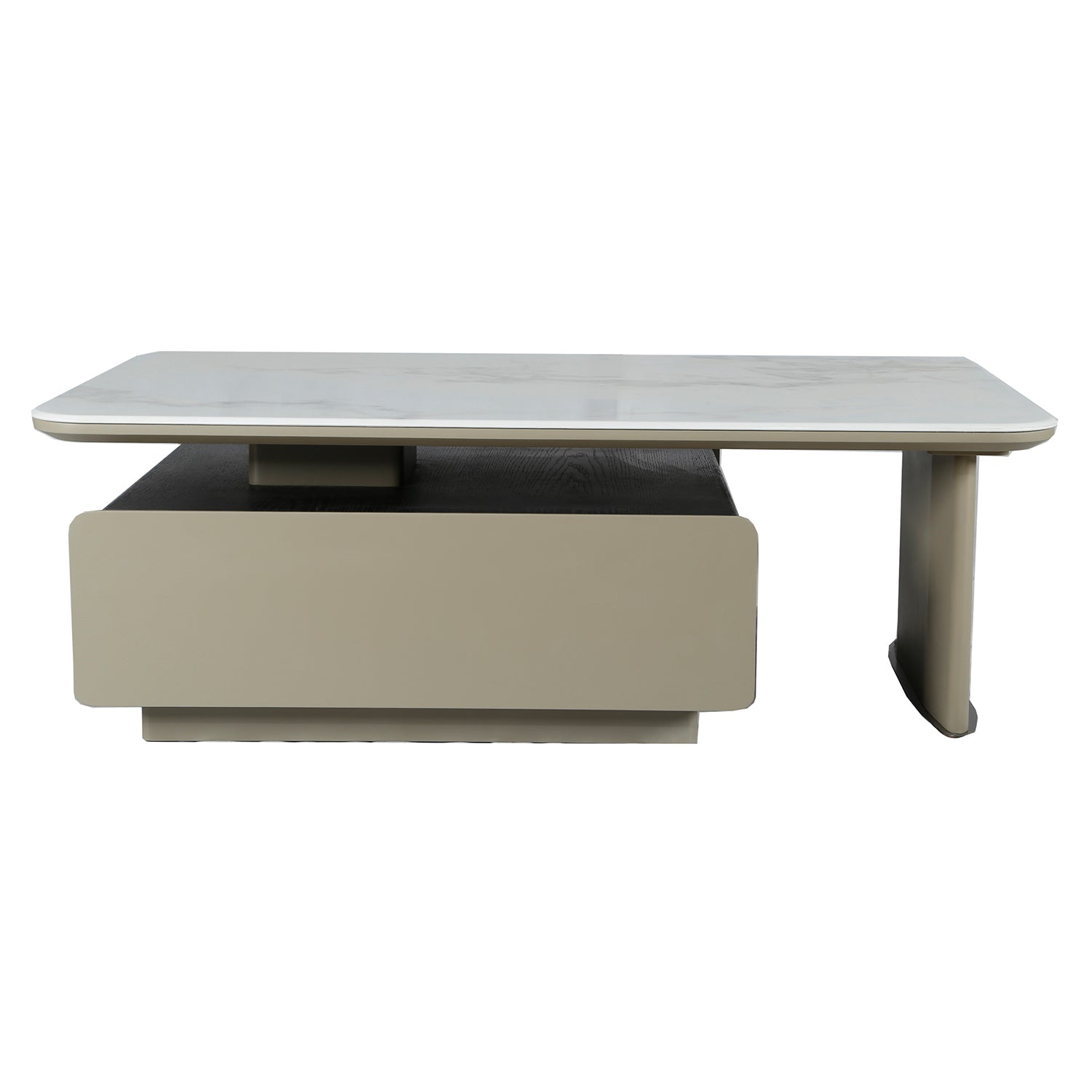 Mesa De Centro Olimpo Marmolizada Blanca