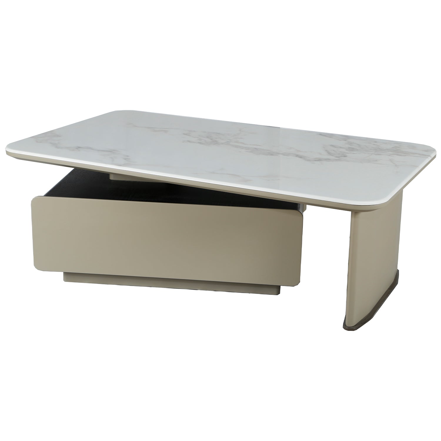 Mesa De Centro Olimpo Marmolizada Blanca