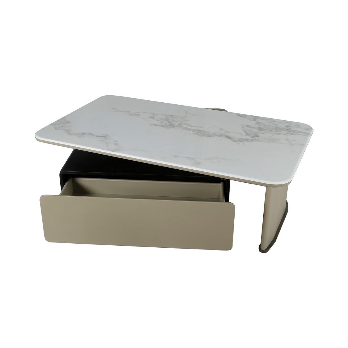 Mesa De Centro Olimpo Marmolizada Blanca