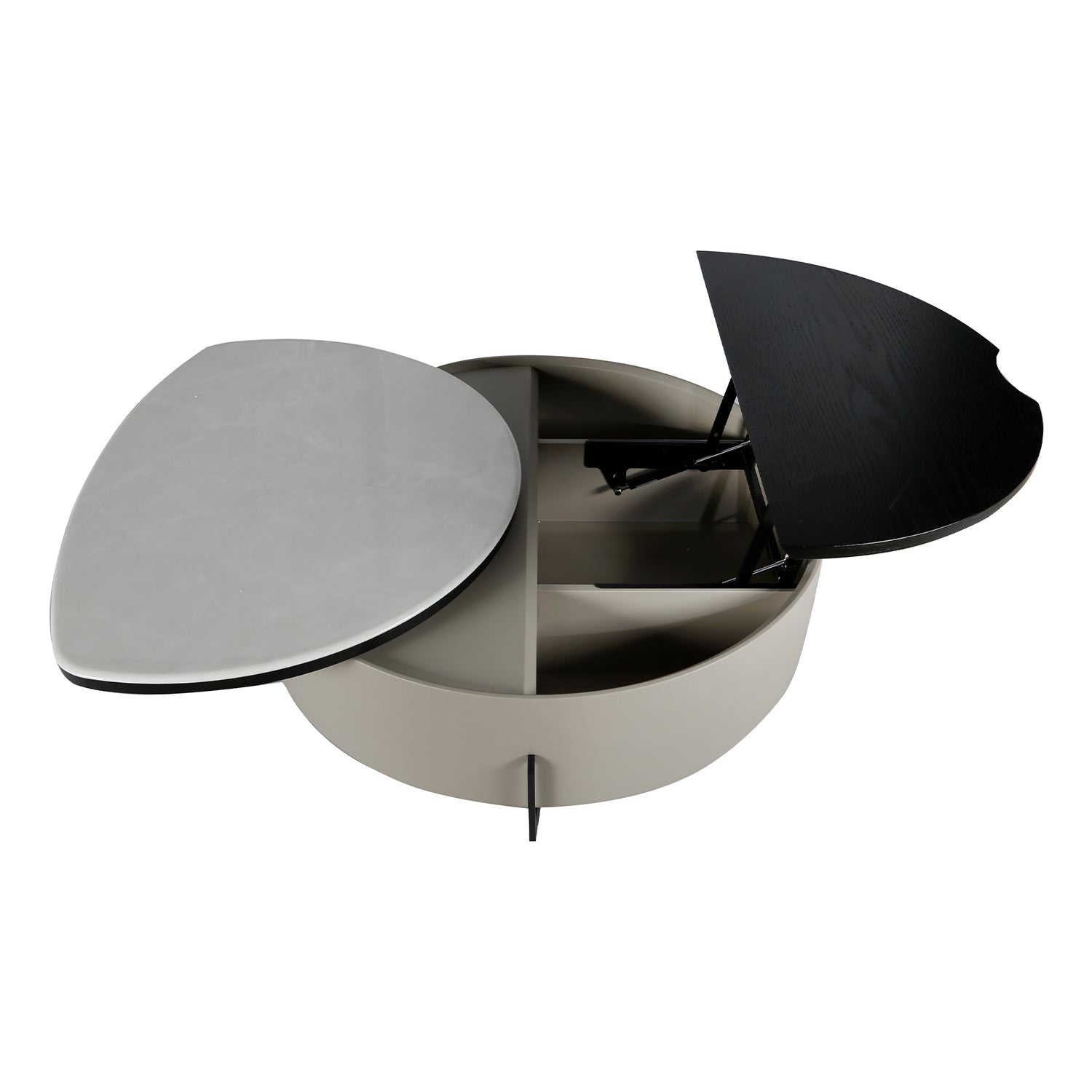 Mesa De Centro Moscu Marmolizada Blanca