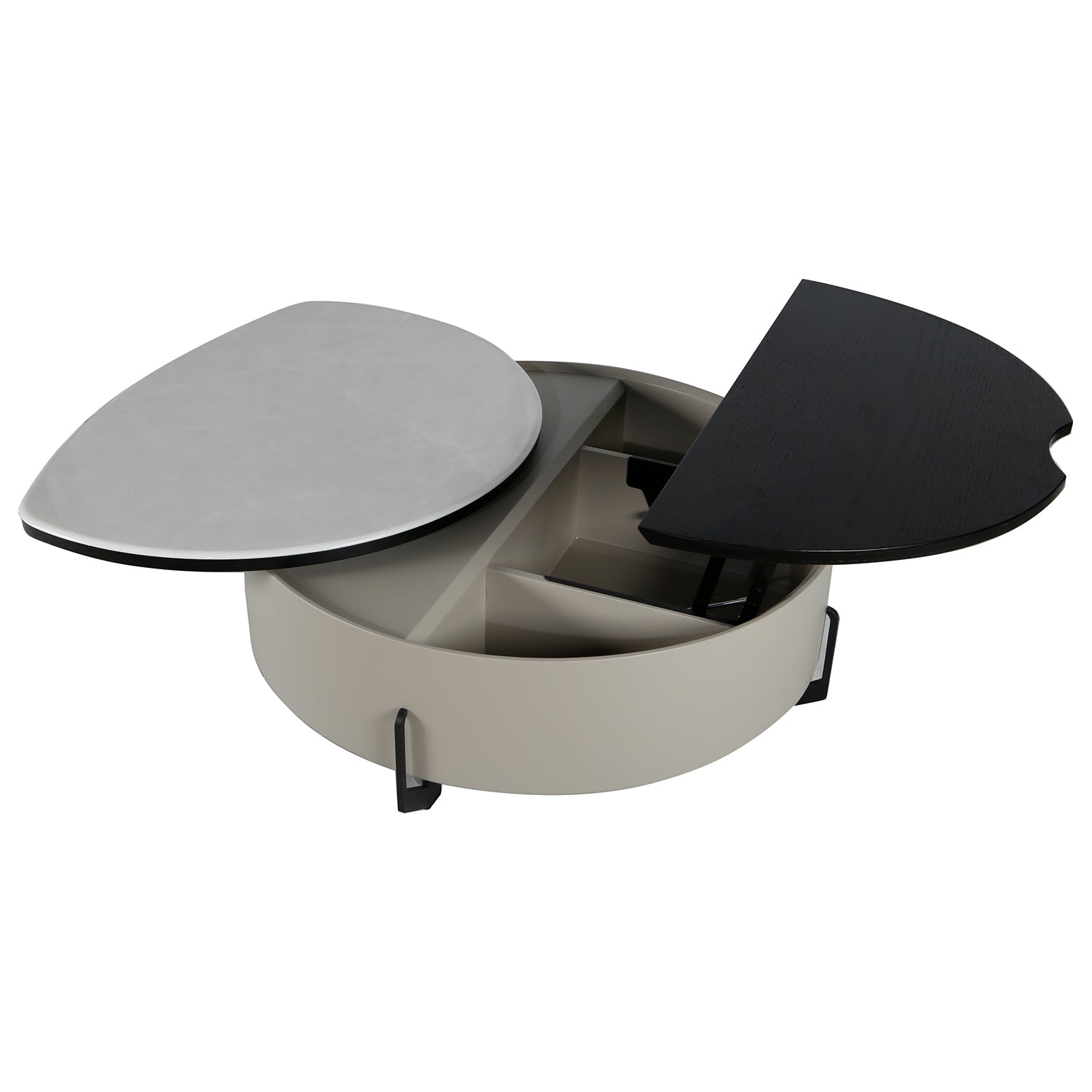 Mesa De Centro Moscu Marmolizada Blanca