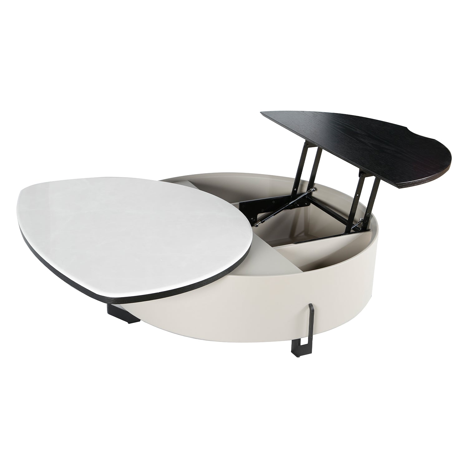 Mesa De Centro Moscu Marmolizada Blanca