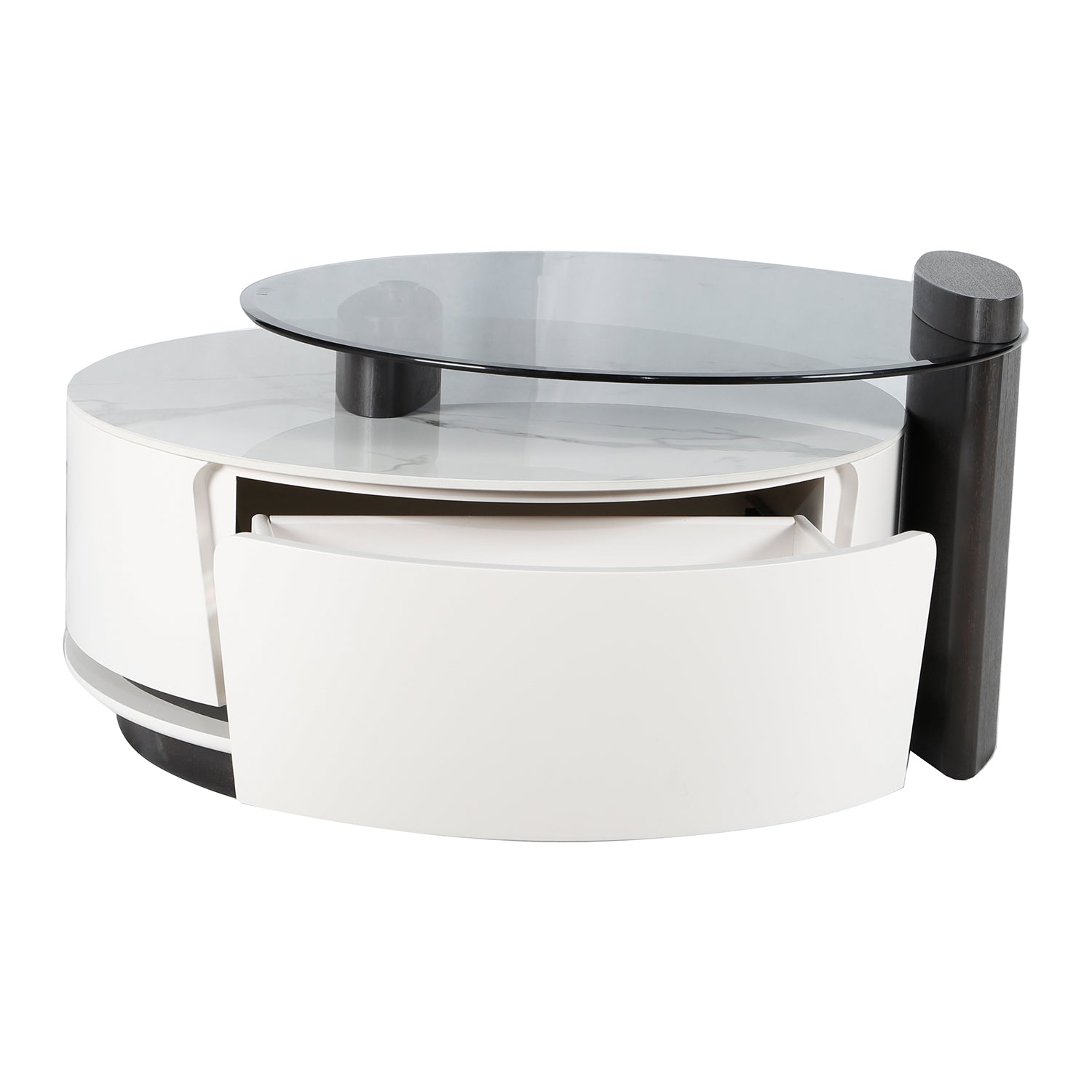 Mesa De Centro Niki Marmolizada Blanca