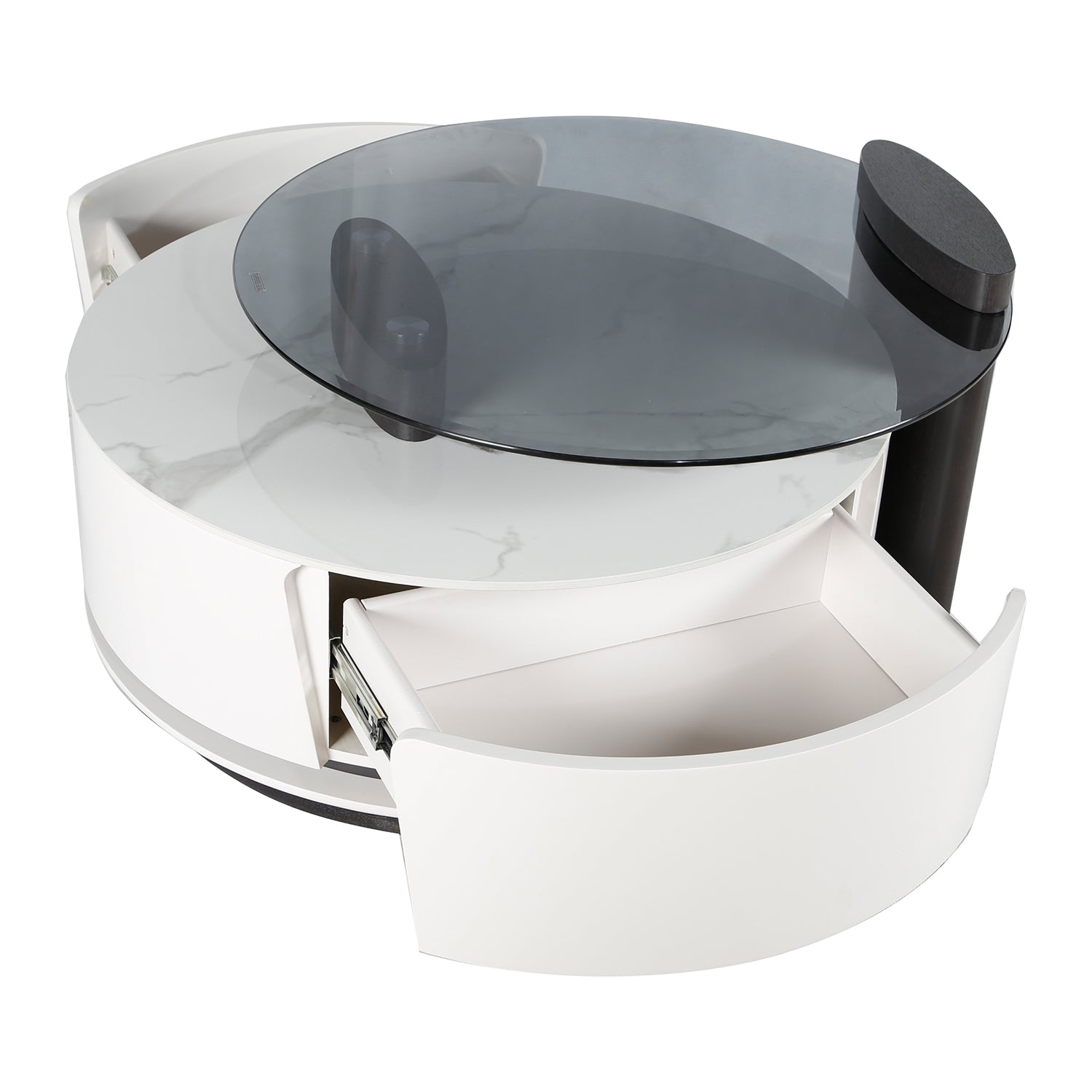 Mesa De Centro Niki Marmolizada Blanca