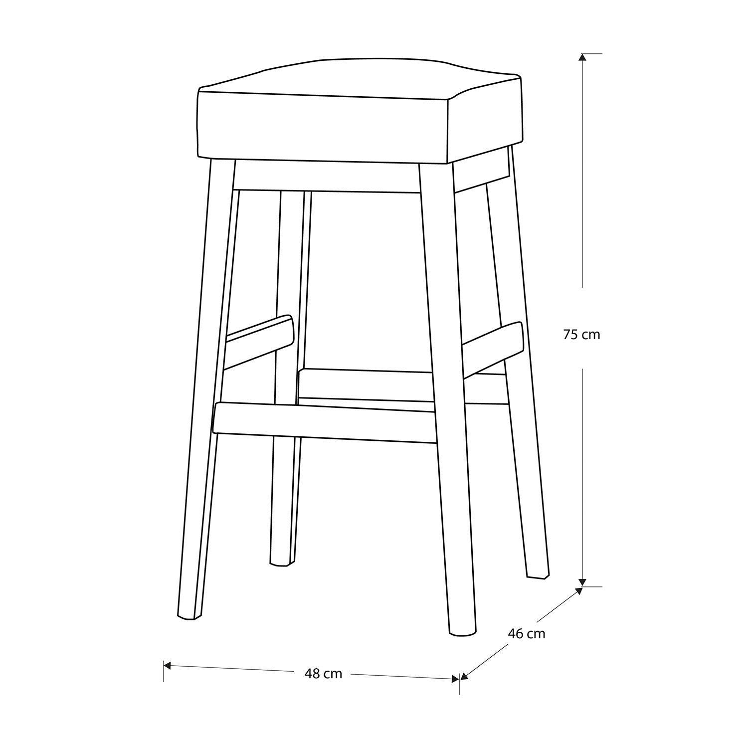 Silla Para Barra Dalton Marbella Marfil, Natural