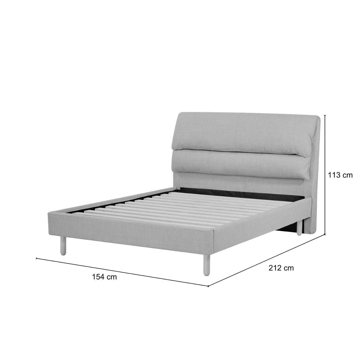 Cama Doble Cameron Crudo