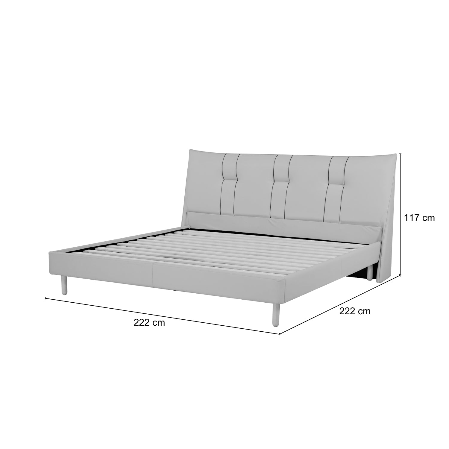 Cama King Kenzo Plomo
