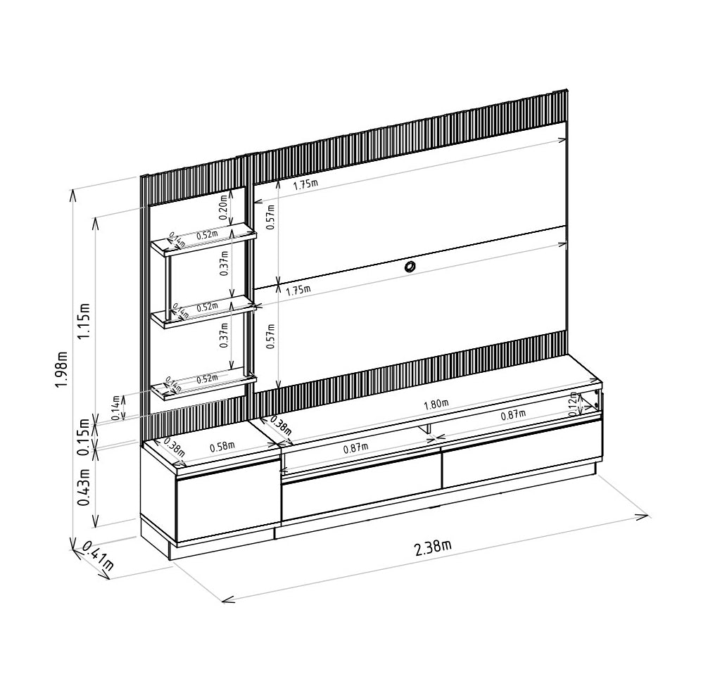 Centro de Entretenimiento Sao Paulo Natural, Off White 238X198X41