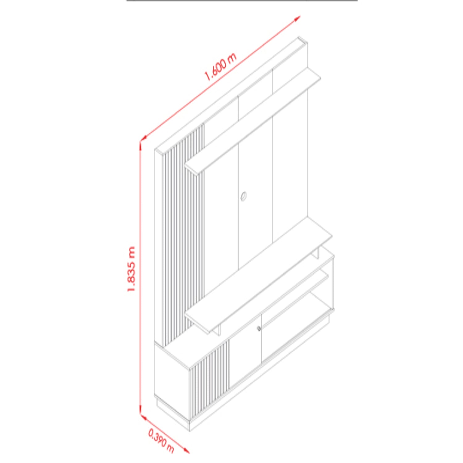 Centro de Entretnimiento Roma  Marmolado 160X183.5X39