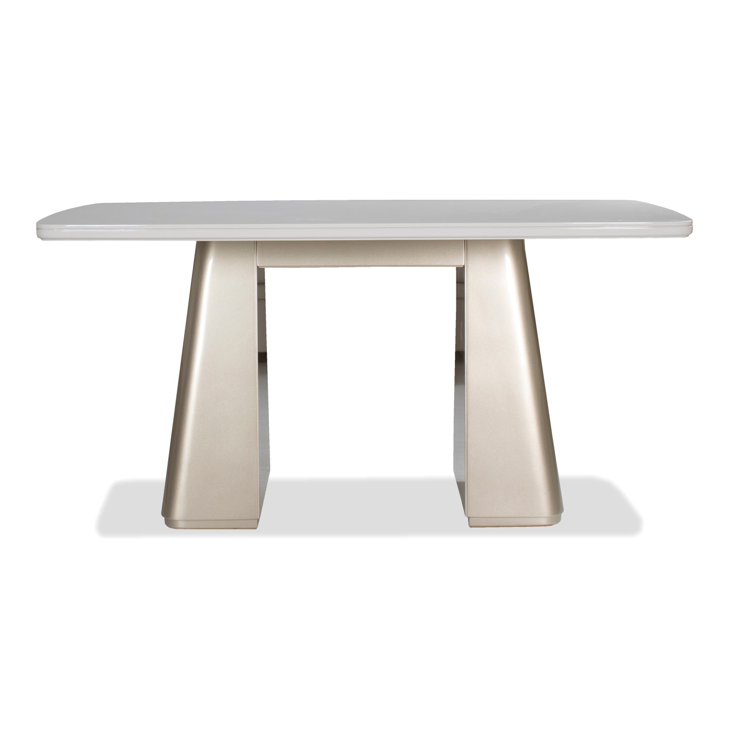 Comedor 6 Puestos Damasco Eurolino Blanco, Champaña