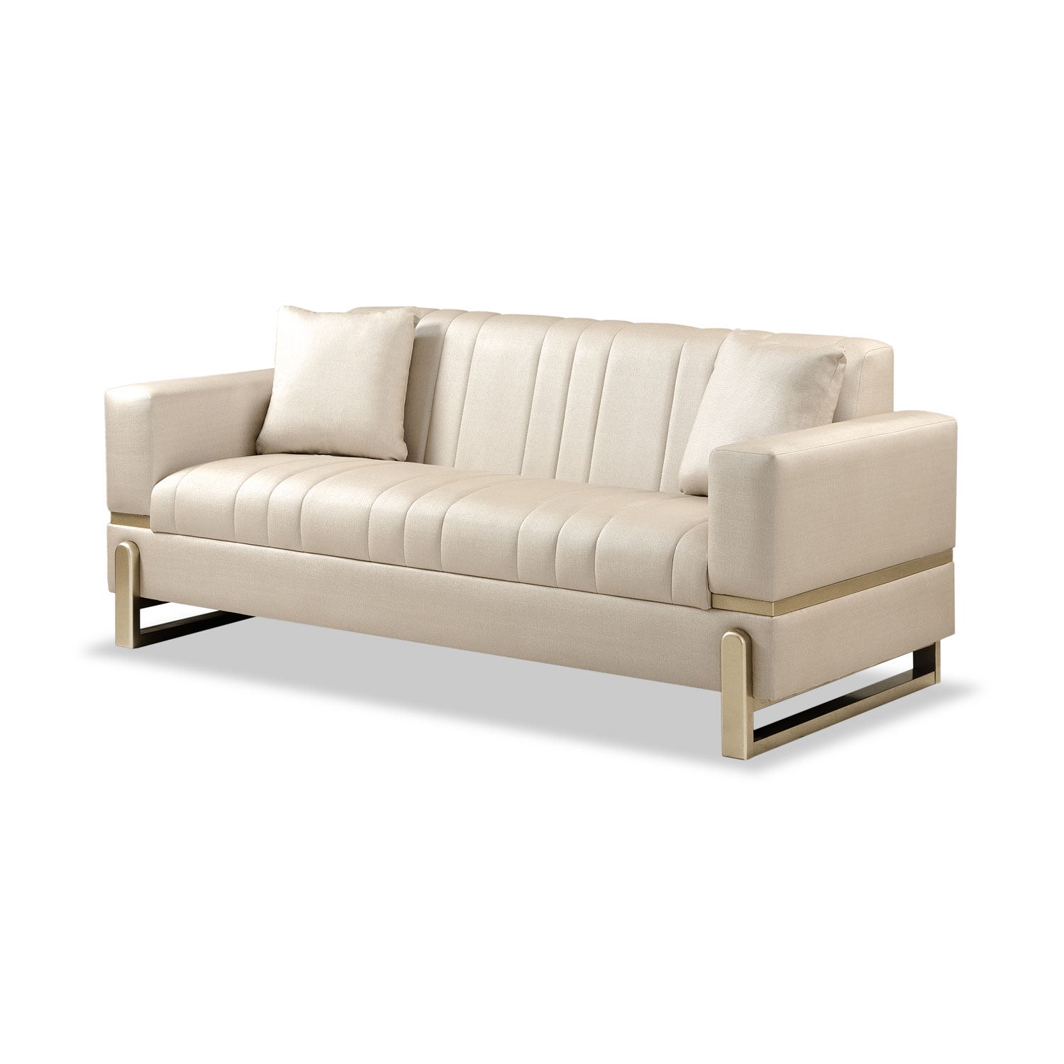 Sofá 3 Puestos Bonn Eurolino Premier Perla, Champaña