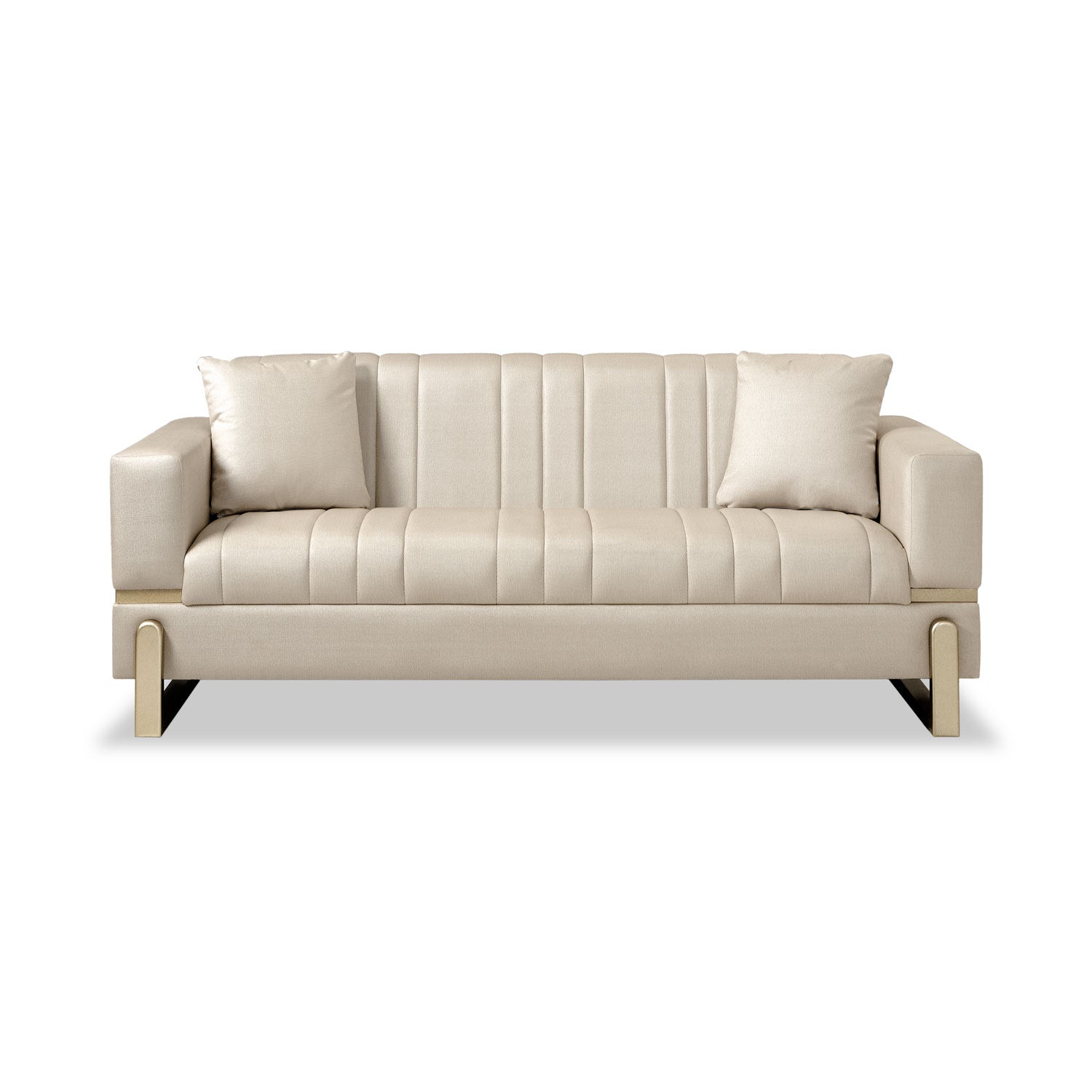 Sofá 3 Puestos Bonn Eurolino Premier Perla, Champaña