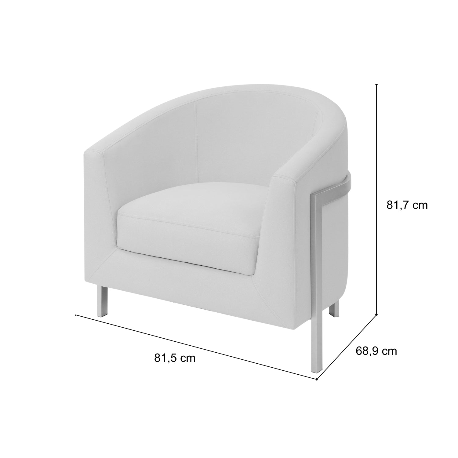 Poltrona Berlin Eurolino Sierra Gris, Champaña