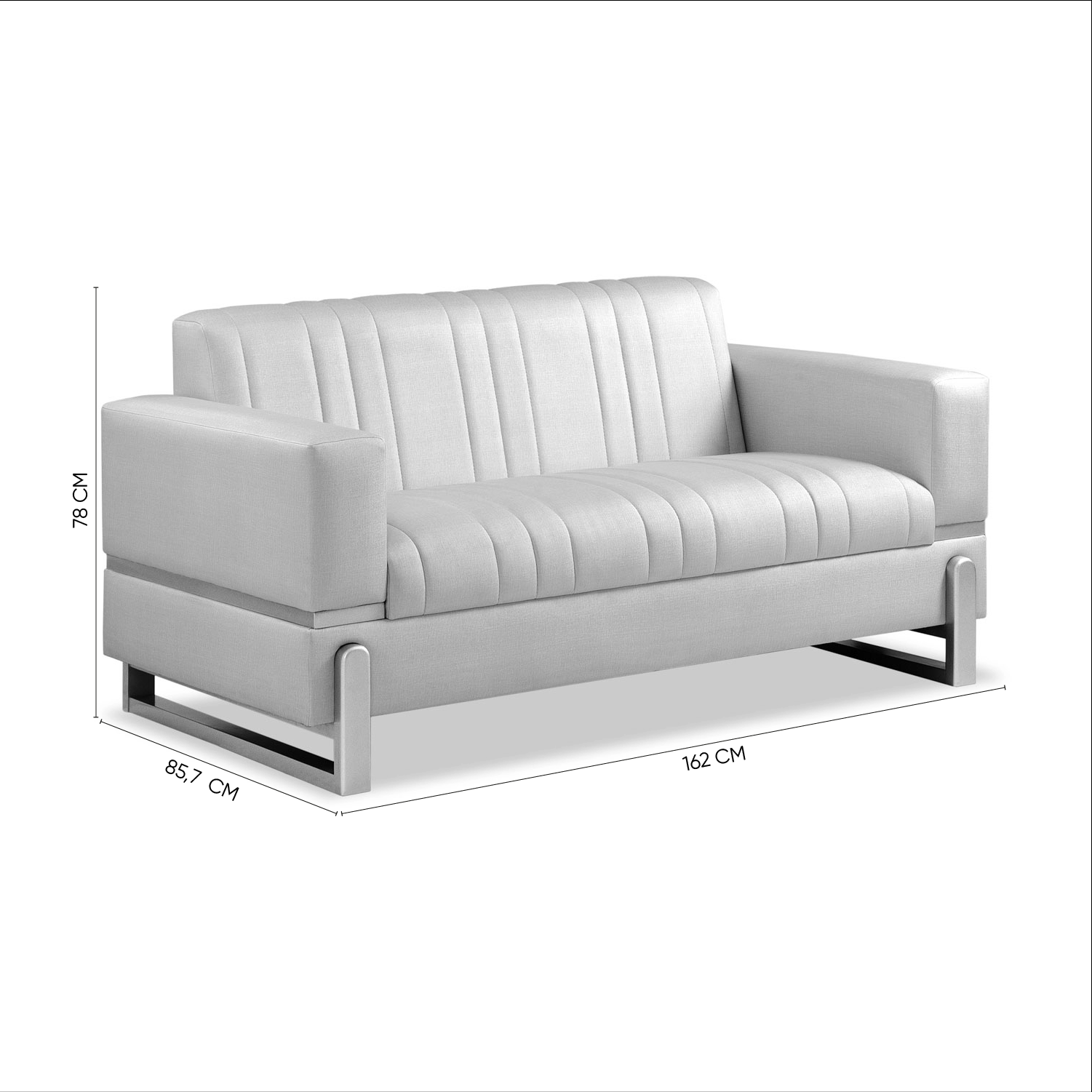 Sofá 2 Puestos Bonn Eurolino Premier Perla, Champaña