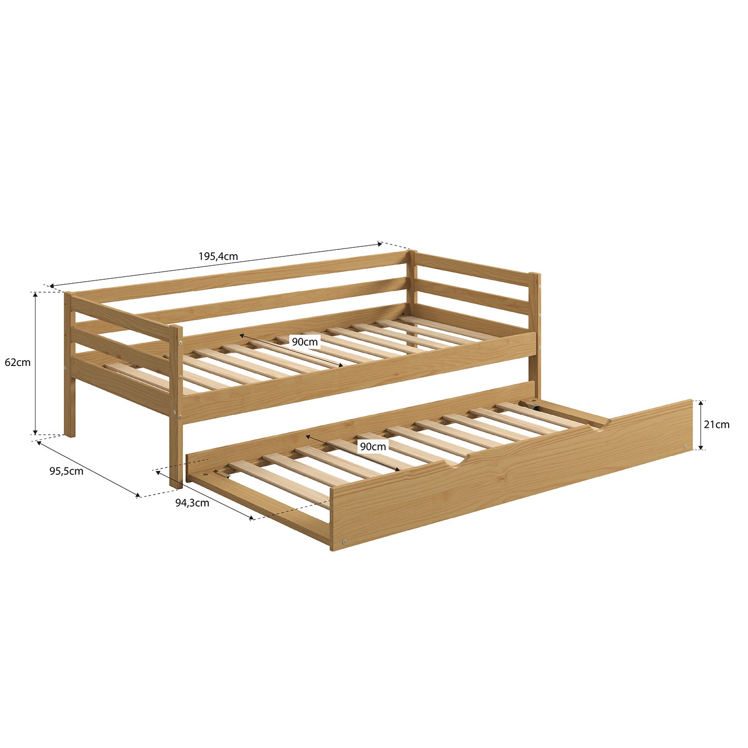 Cama Nido 0.90 Andy Natural