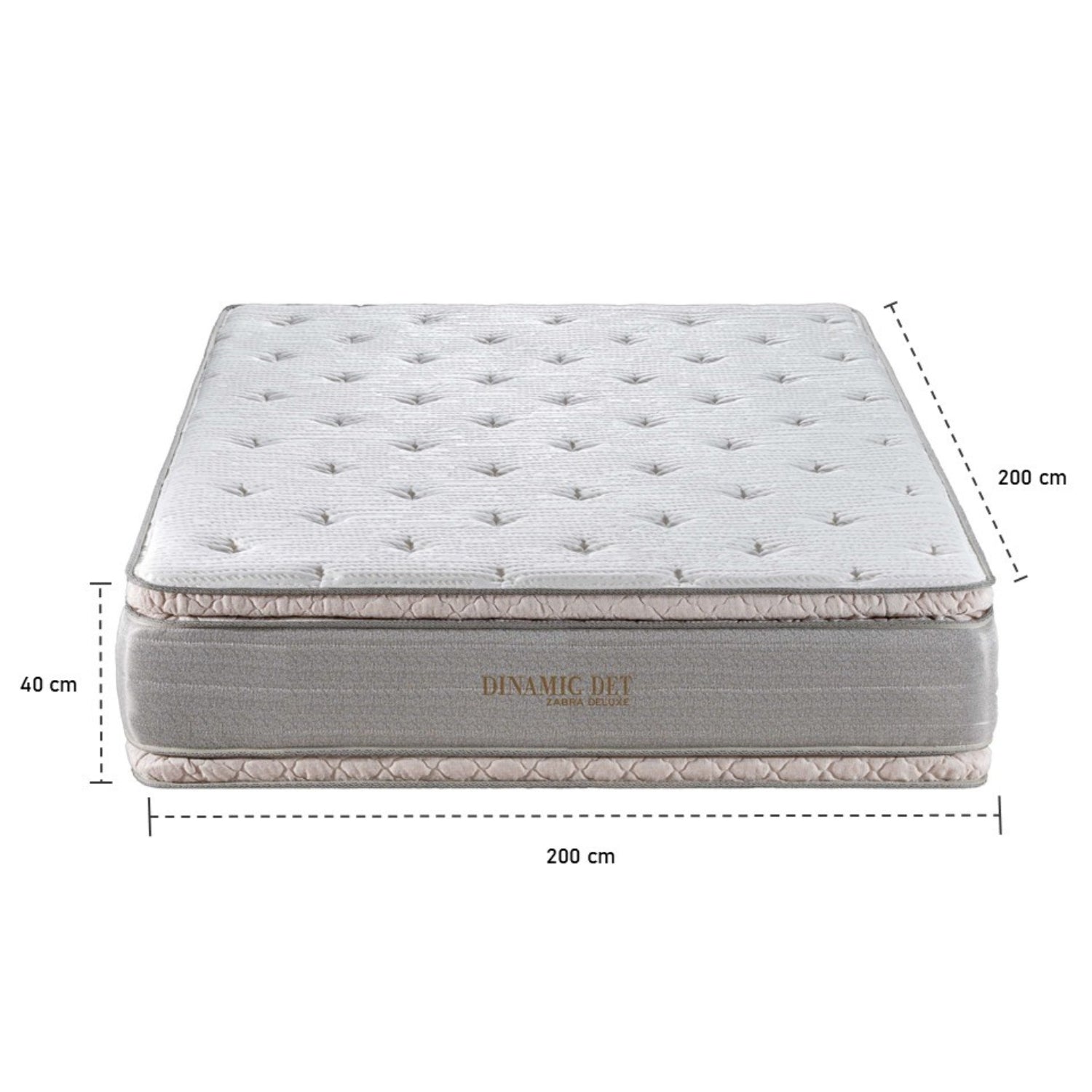 Colchón King Dinamic Deluxe Doble Euro Top (Garantia 10 Años)